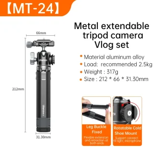 Lite Metal Tripod With Ballhead Monopod 2.5KG Max Load