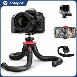Fotopro Flexible Camera Tripod with Adapter for Live Streaming Video
