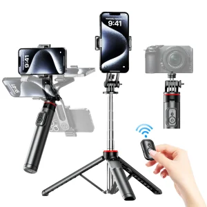 Portable Selfie Stick Remote 360 Rotation Tripod Stand with Phone Holder
