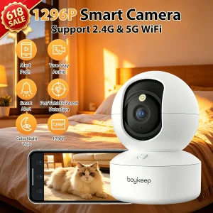 BoyKeep Smart Security Camera 2K Protection Wifi Surveillance